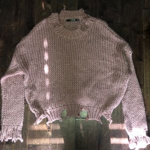 Cozy Pink Knit Sweater